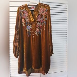 Johnny Was Velvet Tunic/dress